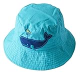 (コ-ランド) Co-land ベビーハット 赤ちゃんキャップ キッズ帽子 子供サンバイザー フィッシャーマンハット イルカ図案 リバーシブル 男の子 女の子 男女児 紫外線 UVカット 52cm