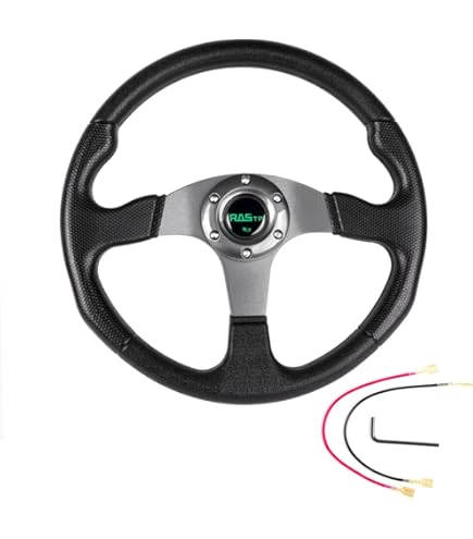 Amazon | ステアリング 28Φ PVCレザー シルバースポーク