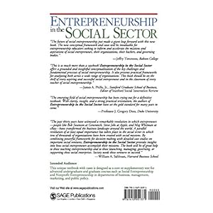 Entrepreneurship in the Social Sector