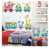 Edtoy Animal Train Monkey Bird Tree Wall Decal Removable Sticker Kids Nursery Decor by Edtoy