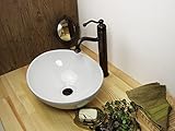 【Matilda】ベルタワー・クラシック（ブロンズ）×【WhityBowl】ホワイティボウル176 混合栓 洗面器 排水金具セット