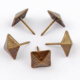 Newone 【100個】 正方形の形 四角形 ブロンズトーン 直径12mm/14mm装飾釘 手工芸品の釘 (直径：14mm；14*20mm)