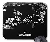 国宝・鳥獣人物戯画のマウスパッド（黒）：フォトパッド（ 日本の名画シリーズ ） (Black)