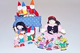 布おもちゃ 布絵本 布のプレイハウス/ ミニ変身人形 白雪姫と7人の小人 ギフトセット物語の世界 知育