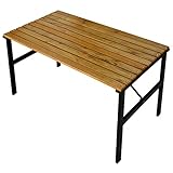 山善(YAMAZEN) ガーデンマスター パークダイニングテーブル (幅110.5cm) KDT-1160(NA/BK)