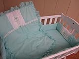 Baby Doll Bedding Gingham Mini Crib/ Port-a-Crib Bedding Set, Rocking Horse Mint by BabyDoll Bedding