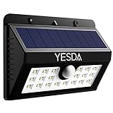 YESDA 20 LED ソーラーライト センサーライト 外灯 玄関ライト 人感センサー 夜間自動点灯 電気代ゼロ 屋外照明/軒先/壁掛け/庭先/玄関周りなどのライト 夜間自動点灯 防犯用