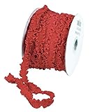 ホワイエ リボン TRフリルラバーリボン レッド16mmX18m 6830037