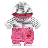 vivisclassic 子供　ベビー 服　赤ちゃんの柔らかい綿のフード付きカバーオール 新生児秋冬防寒保温　長袖 カバーオール