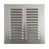9 " x 9 " Louvre Air VentサテンAnodised Aluminium /メタルクロームグリルカバー