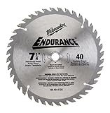 Milwaukee 48-40-4126 Endurance 7-1/4-Inch 40 Tooth ATB Thin Kerf Finishing Saw Blade with 5/8-Inch a