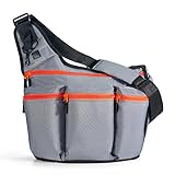 Diaper Dude - D400 - Sac à Langer - Messanger I - Gris - Fermeture - Orange