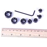 7ピース/セット木工ドリルビットシャフト奥行き停止首輪リングセット木材ポジショナロケータドリルクランプ装置setcrew