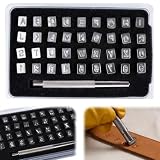 winova レザークラフト用 刻印セット 打刻ポンチ 英字数字 ゴシック体 6.5mm ハンドメイド 革小物 スタンプ 工具 セット 36個