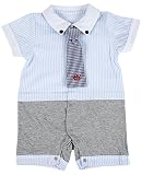 (ティノティノ)TinoTino フォーマル半袖ベビーロンパース【p2516】80cm サックス×グレー