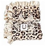 Max Daniel マックスダニエル ブランケット フリル アニマル 82×92cm 【並行輸入品】 (ジャガー/タン)