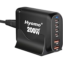 Amazon.co.jp: 【200W GaNFastⅢ 充電器】 6ポート 単口最大100W 【PSE