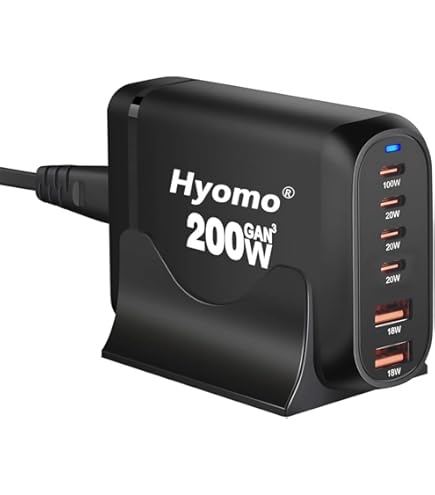 Amazon.co.jp: 200W 充電器 【GaNFastⅢ 6ポート 単口最大100W