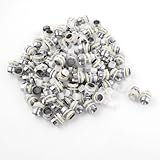 uxcell ライトソケット　LEDランプホルダー　クロムメッキ　8mm　LED　ダイオード　ランプ　取り付けホルダー　100 個