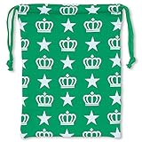 ベビードール 王冠ロゴキンチャク キッズ ベビー Mサイズ 総柄グリーン