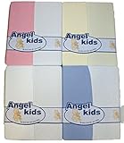 Moses basket fitted sheets BABY (1 BLUE 1 WHITE) by angelkids