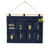 hangnuo 8-pocket Weekly Scheduleハンギングクローゼットオーガナイザーをドアのオーガナイザーホルダーストレージバッグ ブルー SNGD006-05