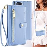 OPPO Reno5 A ケース 手帳型 ポシェット ショルダーケース カードケース OPPO Reno5A ショルダー ストラップケース 【 ストラップ 長+短 2本】 OPPOReno5A OPPOReno5 A ケース Reno5A ケース reno5 A 手帳ケース Reno 5 A ケース手帳型 リノ5A ケース Reno5A 財布ケース 縄掛け ケース オッポ Reno5A ケース おっぽ リノ5A 携帯ケース Reno 5A スマホケース 手帳型 適用 case 【BonwFzin】 ストラップホール付き カード収納 バッグ マグネット スナップ 肩がけ 首掛け 斜め掛け カードケース ファスナー 耐衝撃 ストラップ付き カバー スタンド カード カード入れ スマホケース 浅い藍 ライトブルー
