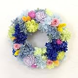 Merci la fleur プリザーブドフラワー リース 完成品 パステルカラー 20cm