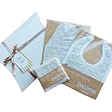 pasima パシーマ ベビーギフト 3000円以下セット 出産祝い 汗とりパット スタイ ハンカチ 3点セット ガーゼ 綿 コットン 日本製 (クール系)