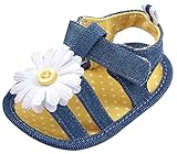 C-Princess 真夏靴 子供靴 ベビーサンダル ファーストシューズ お花モチーフ マジックテープ 通気良い かわいい 赤ちゃん 新生児 女の子 (12cm, Bイエロー)