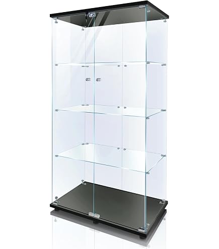 Amazon.co.jp: 塩川光明堂 ガラスケース ホワイト 41x24.5x100cm 