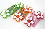 子供用髪留め ヘアクリップ ヘアピン CS-6 組の色違いを3セット分 花びら3種