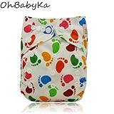Ohbabyka布おむつ おむつカバー ベビー 布オムツ おむつ オムツ フリーサイズ サイズ調節可 子供服 しゃれ かわいい キッズ服 ベビー服 漏れにく 吸水性が優れてる 猿 羽毛 ドット 手のひ