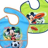 Disney ディズニー ミッキーマウス 防水 お食事エプロン 2枚セット
