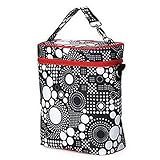 KANGMING マザーズバッグ　2way ママバッグ 大容量 ハンドバッグ ショルダーバッグ シンプル 軽量 ベビー用品収納バッグ 母乳保全バッグ ダブルボルト入れ (ブラック_ホワイト)