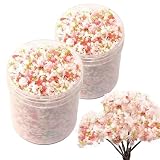 wowjimi 花粉 約80g 人工芝生パウダー ジオラマパウダー DIY ミニチュア 自然 お花畑 箱庭 桜 風景 草原 モデル草 グラス模型 建物モデル 鉄道模型 (松月桜)