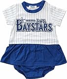 日本プロ野球 ユニフォームプリント半袖 カバーオール 女の子【66576106-86580206】80cm 横浜DeNAベイスターズ