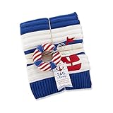 Baby Aspen Sail Away Classic Knit Cable Blanket and Rattle by Baby Aspen