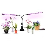 室内 日光ランプ 植物育成用 LEDライト クリップ式植物ライト CHINFAI USB ダブルチュープ 5段階照度調整 タイミング機能 低消耗電力 12W 園芸、家庭菜園、ガーデン、温室フラワー、水