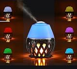 sumaote LED FlameランプBluetoothスピーカー、トーチAtmosphereライト&アウトドアポータブルステレオスピーカー低音強化とHDオーディオ 1 pack ブラック LF02