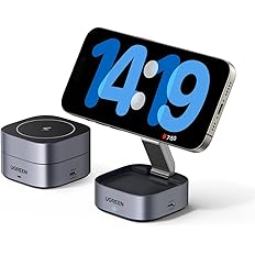 [微笑促销] [¥3,293] UGREEN MagFlow 二合一 MagSafe 兼容可折叠无线充电器
