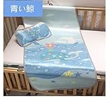 PreciousBaby ベビーシーツ 夏 お昼寝マット 枕付き 2セット アイスシルク 60*120cm 冷感パッド ひんやり 敷パッド 冷感 マット 洗える ベビー 動物 暑さ対策