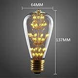 e27 st64 3w led bulb retro vintage style edison light lamp