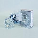 Lunaura Baby Keepsake - Set of 12 "Boy" Baby Bib With Thank You Card Favors - Blue by Lunaura [並行輸入品