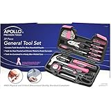 アポロPrecisionツール39-piece一般ツールセット、ピンク