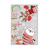 Pawaca クリスマス　ウォールステッカー 貼ってはがせる メリークリスマス 　飾り窓　壁紙　　ウォールステッカー　 ショーウインドー　インテリア 店舗用 クリスマスツリー 賑やかな雰囲気