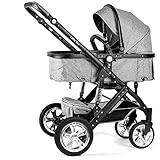 夏の子供のトロリー、軽い折り畳みのベビーカー、カート、ベビーキャリッジに座ることができます ( 色 : グレー )