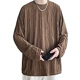 [Culeevp] 長袖 tシャツメンズ 大きいサイズ 無地 厚手 肌着 ロングtシャツ メンズ 秋冬服 トレーナー メンズ カーキM
