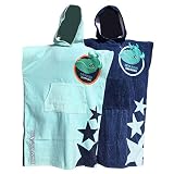 チームMagnus Changingローブ – Swim /サーフポンチョfor Kids with Largeフードとフロントポケット – 快適なユニセックスフード付きタオル変更の変更アウトのウェッ