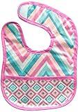 Caden Lane Ikat Collection Chevron Coated Bib, Pink by Caden Lane [並行輸入品]